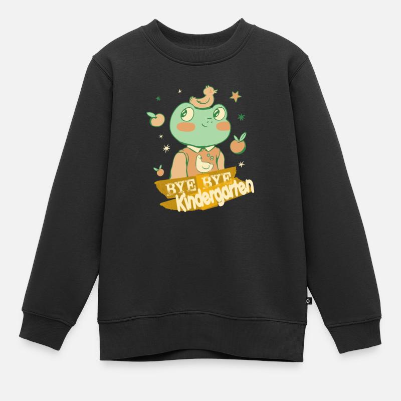 Endlich Schulkind, Einschulung - Kinder Premium Organic Sweatshirt - Schwarz
