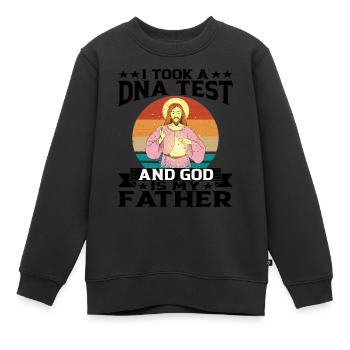 I Took A DNA Test And God Is My Father 15 - Kinder Premium Organic Sweatshirt - Schwarz - Vorne - AI Model Kid Female (0cm)