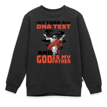 I Took A DNA Test And God Is My Father 18 - Kinder Premium Organic Sweatshirt - Schwarz - Vorne - AI Model Kid Female (0cm)