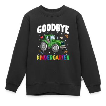 Goodbye Kindergarten Traktor Einschulung Schule - Kinder Premium Organic Sweatshirt - Schwarz - Vorne - AI Model Kid Female (0cm)