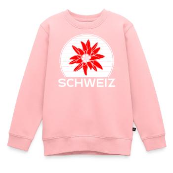 Schweizer Enzian - Kinder Premium Organic Sweatshirt - Rosa - Vorne - AI Model Kid Female (0cm)