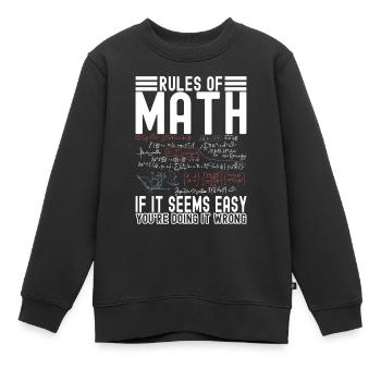 Professeur de mathématiques Mathématiques - Sweat Premium enfant bio - noir - Devant - AI Model Kid Female (0cm)