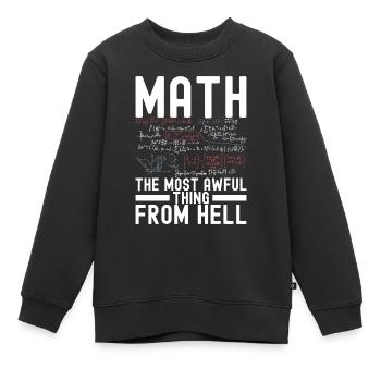 Professeur de mathématiques Mathématiques - Sweat Premium enfant bio - noir - Devant - AI Model Kid Female (0cm)