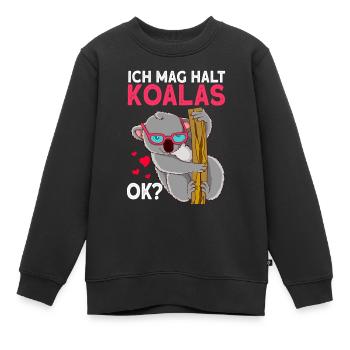 Ich mag Koalas - Koalabär Mädchen Koala Geschenk - Kinder Premium Organic Sweatshirt - Schwarz - Vorne - AI Model Kid Female (0cm)