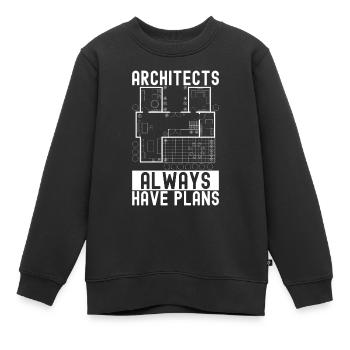 Architekt Architektur - Kinder Premium Organic Sweatshirt - Schwarz - Vorne - AI Model Kid Female (0cm)