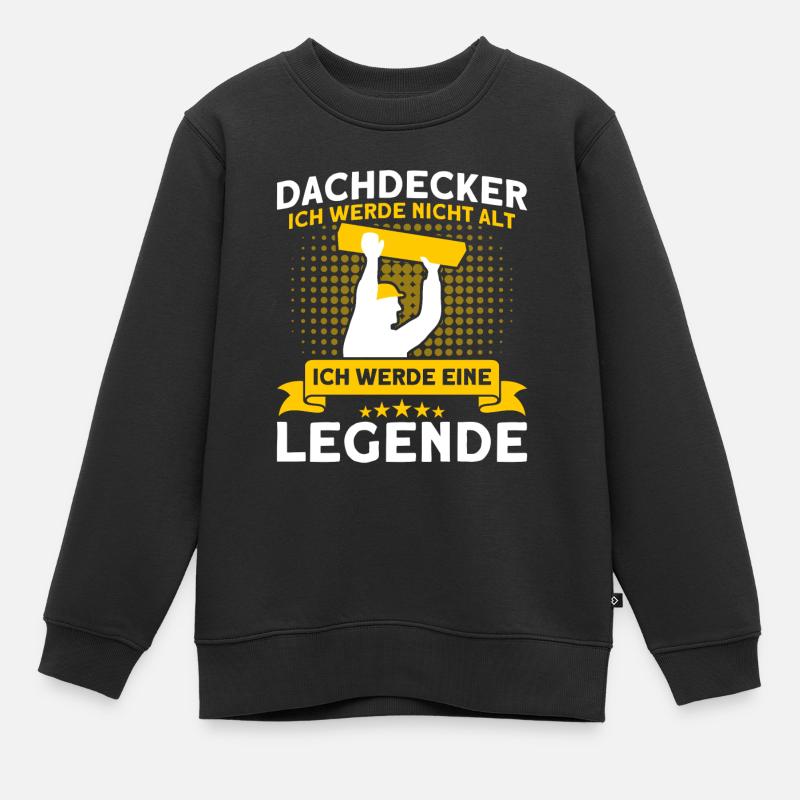 Dachdecker Geselle Dachdecker Dachdeckermeister - Kinder Premium Organic Sweatshirt - Schwarz