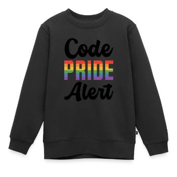Code Pride Alert Bisexual Lesbian Love Asexual Tra - Kinder Premium Organic Sweatshirt - Schwarz - Vorne - AI Model Kid Female (0cm)