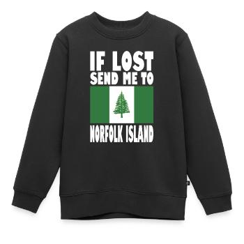 Drapeau de l’île Norfolk - Sweat Premium enfant bio - noir - Devant - AI Model Kid Female (0cm)