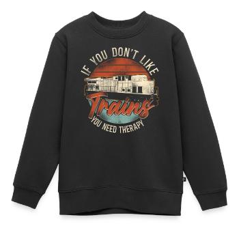 Conducteur de train diesel de marchandises - Sweat Premium enfant bio - noir - Devant - AI Model Kid Female (0cm)