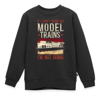Conducteur de train diesel de marchandises - Sweat Premium enfant bio - noir - Devant - AI Model Kid Female (0cm)