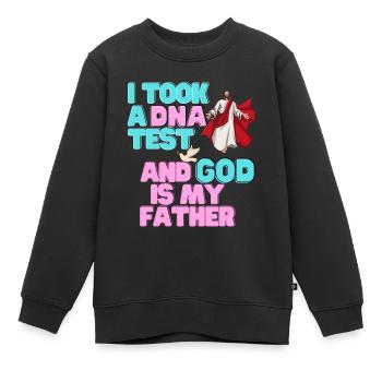 I Took A DNA Test And God Is My Father 25 - Kinder Premium Organic Sweatshirt - Schwarz - Vorne - AI Model Kid Female (0cm)