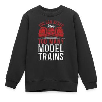 Conducteur de train diesel de marchandises - Sweat Premium enfant bio - noir - Devant - AI Model Kid Female (0cm)