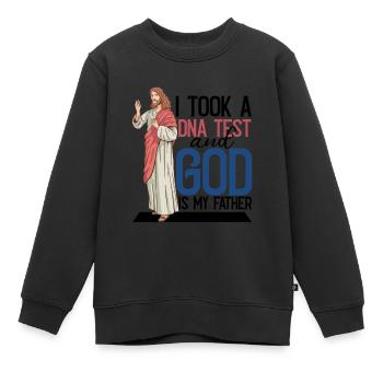 I Took A DNA Test And God Is My Father 20 - Kinder Premium Organic Sweatshirt - Schwarz - Vorne - AI Model Kid Female (0cm)
