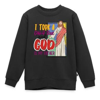 I Took A DNA Test And God Is My Father 21 - Kinder Premium Organic Sweatshirt - Schwarz - Vorne - AI Model Kid Female (0cm)