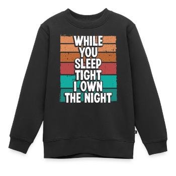 Night Shift Worker Factory Worker Production Work - Kinder Premium Organic Sweatshirt - Schwarz - Vorne - AI Model Kid Female (0cm)