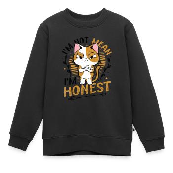 Je ne suis pas méchant que je suis honnête et franc parleur - Sweat Premium enfant bio - noir - Devant - AI Model Kid Female (0cm)