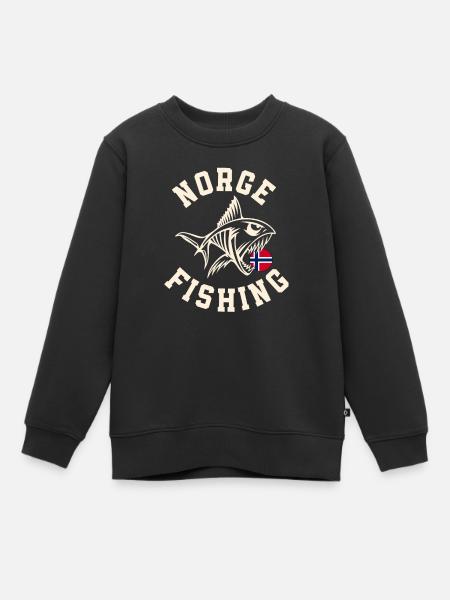 Norwegen Angeltour Angeln Angler Fischen - Kinder Premium Organic Sweatshirt - Schwarz