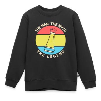 Retro The Man The Myth The Legend Queen Chess - Kinder Premium Organic Sweatshirt - Schwarz - Vorne - AI Model Kid Female (0cm)
