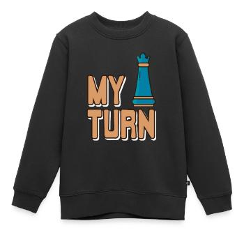 My Turn Awesome Chess Design For Chess Players - Kinder Premium Organic Sweatshirt - Schwarz - Vorne - AI Model Kid Female (0cm)