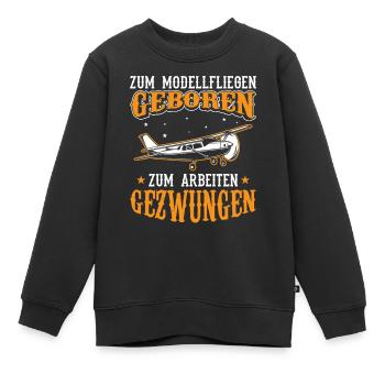 Modellflug Modellfliegen - Kinder Premium Organic Sweatshirt - Schwarz - Vorne - AI Model Kid Female (0cm)