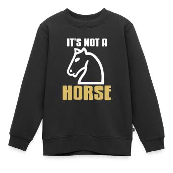 I'm Not A Horse Cool Funny Chess T-Shirt Present - Kinder Premium Organic Sweatshirt - Schwarz - Vorne - AI Model Kid Female (0cm)
