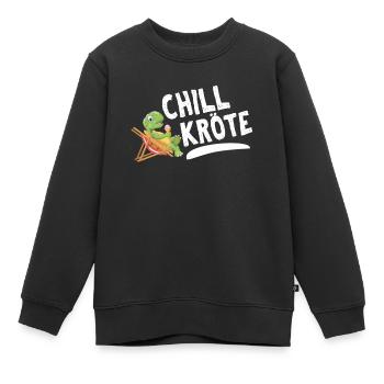 Chill Toad | Drôle de refroidisseur de tortue - Sweat Premium enfant bio - noir - Devant - AI Model Kid Female (0cm)
