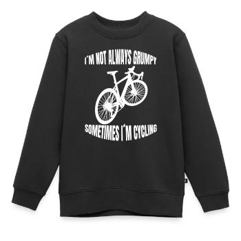 Fahrrad Radfahren Mountainbike Radeln Fahrradtour - Kinder Premium Organic Sweatshirt - Schwarz - Vorne - AI Model Kid Female (0cm)