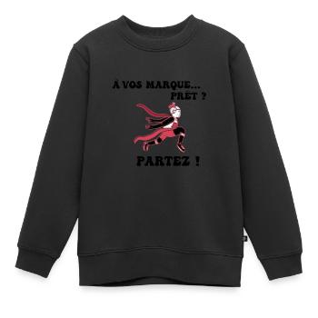 À vos marques.. Prêts? Partez! - Sweat Premium enfant bio - noir - Devant - AI Model Kid Female (0cm)
