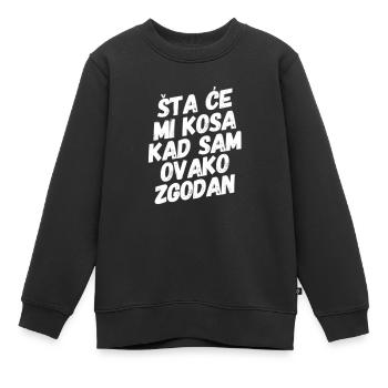 Jugo Balkan Zgodan - Kinder Premium Organic Sweatshirt - Schwarz - Vorne - AI Model Kid Female (0cm)