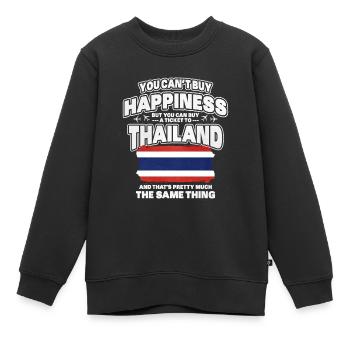 Thailand - Kinder Premium Organic Sweatshirt - Schwarz - Vorne - AI Model Kid Female (0cm)