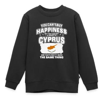 Zypern - Kinder Premium Organic Sweatshirt - Schwarz - Vorne - AI Model Kid Female (0cm)