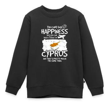 Zypern - Kinder Premium Organic Sweatshirt - Schwarz - Vorne - AI Model Kid Female (0cm)