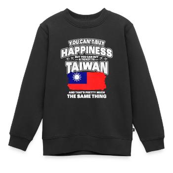 Taiwan - Kinder Premium Organic Sweatshirt - Schwarz - Vorne - AI Model Kid Female (0cm)