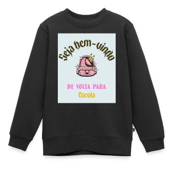 Seja Bem Vindo de volta para Escola - Sweat Premium enfant bio - noir - Devant - AI Model Kid Female (0cm)