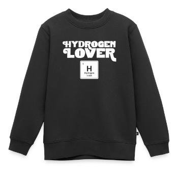 Amateurs d’hydrogène Énergie Élément hydrogène - Sweat Premium enfant bio - noir - Devant - AI Model Kid Female (0cm)