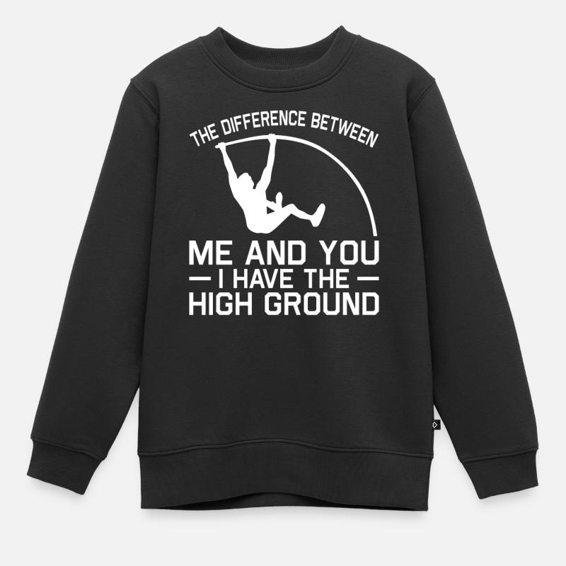 Stabhochsprung Stabspringer Leichtathletik - Kinder Premium Organic Sweatshirt - Schwarz