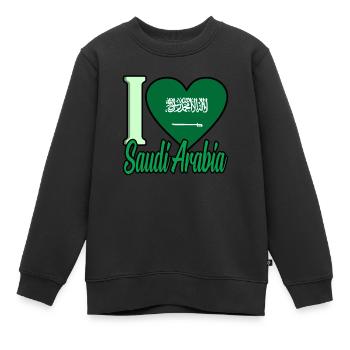 Saudi arabien - Kinder Premium Organic Sweatshirt - Schwarz - Vorne - AI Model Kid Female (0cm)