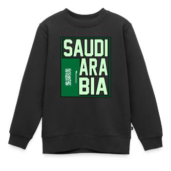 Saudi arabien - Kinder Premium Organic Sweatshirt - Schwarz - Vorne - AI Model Kid Female (0cm)
