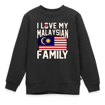 Malaysia - Kinder Premium Organic Sweatshirt - Schwarz - Vorne - AI Model Kid Female (0cm)