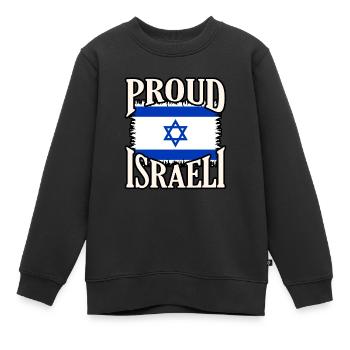Israël - Sweat Premium enfant bio - noir - Devant - AI Model Kid Female (0cm)