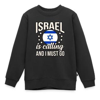Israël - Sweat Premium enfant bio - noir - Devant - AI Model Kid Female (0cm)
