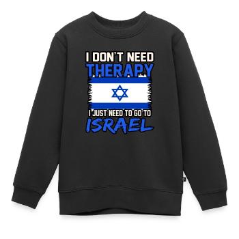 Israel - Kinder Premium Organic Sweatshirt - Schwarz - Vorne - AI Model Kid Female (0cm)