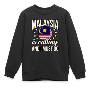 Malaysia - Kinder Premium Organic Sweatshirt - Schwarz - Vorne - AI Model Kid Female (0cm)