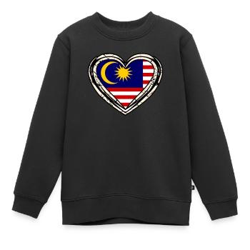 Malaysia - Kinder Premium Organic Sweatshirt - Schwarz - Vorne - AI Model Kid Female (0cm)