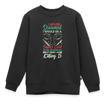 Cool Nose Surgeon Rhinoplasty Cosmetic Nose - Kids Premium Organic Sweatshirt - black - Front - AI Model Kid Female (0cm)