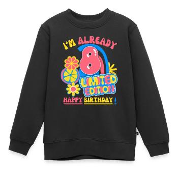 Geburtstag Kind-Kinder 8 Jahre, Kindergeburtstag - Kinder Premium Organic Sweatshirt - Schwarz - Vorne - AI Model Kid Female (0cm)