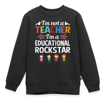 Grundschullehrer Kindergartenpädagogik - Kinder Premium Organic Sweatshirt - Schwarz - Vorne - AI Model Kid Female (0cm)