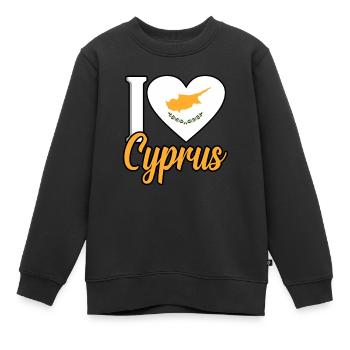 Zypern - Kinder Premium Organic Sweatshirt - Schwarz - Vorne - AI Model Kid Female (0cm)