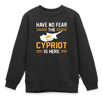 Zypern - Kinder Premium Organic Sweatshirt - Schwarz - Vorne - AI Model Kid Female (0cm)