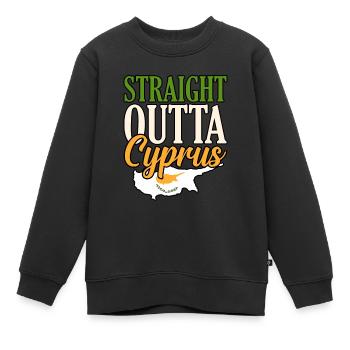 Zypern - Kinder Premium Organic Sweatshirt - Schwarz - Vorne - AI Model Kid Female (0cm)